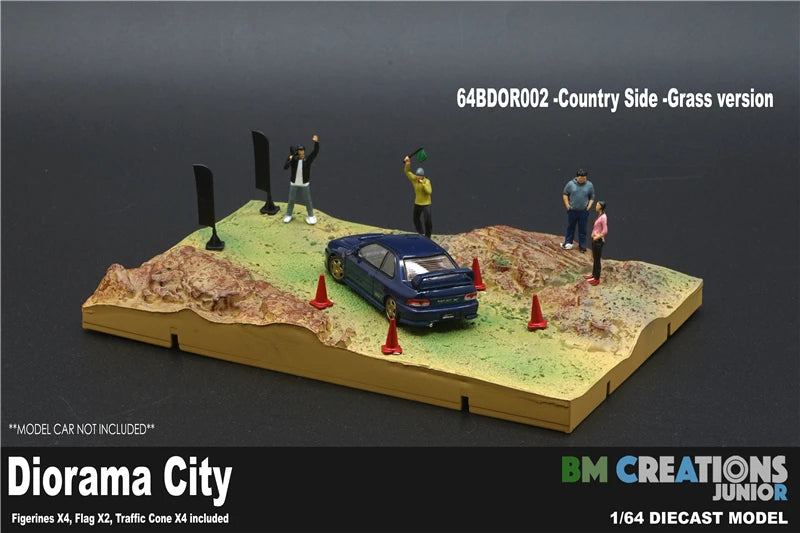 BM Creations 1:64 BMC-Diroma City -001 Country Side Mud Version /Grass Version Diecast Model Car