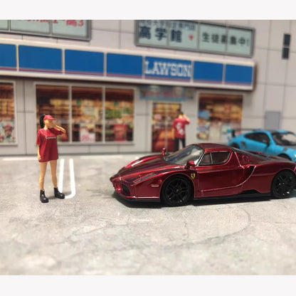 Diorama 1:64 Model Car Parking Lot Garage Display Vehicle Station Gifs