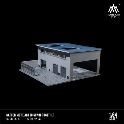 Diorama 1/64 Car Garage Model LED Lighting  City Factory Car Parking Lot Scene Building Display Model Toys