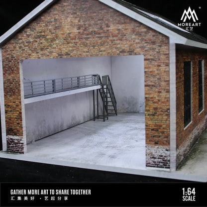 More Art 1:64 Parking Lot Diorama, Old Factory Lighting Diorama for Display&Collection&Gift