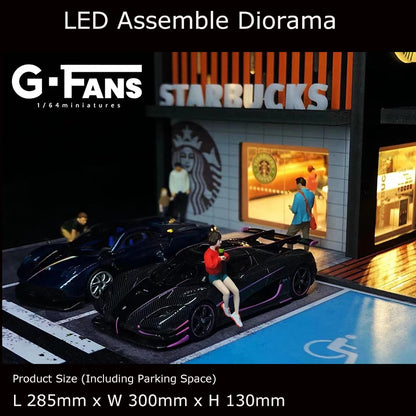 G-FANS Diorama 1:64 USB LED Lighting Starbucks