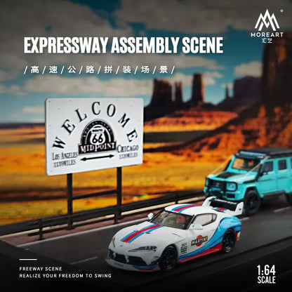 MoreArt 1/64 Model Car Scene Diorama Expressway (without Car Figure)