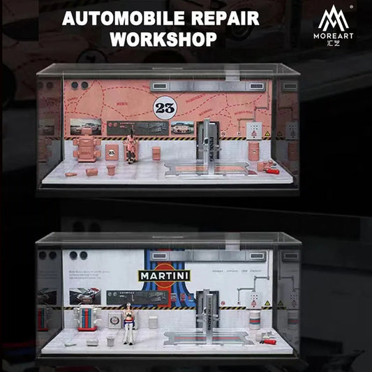 MoreArt 1:64 Non Assemble Diorama Auto Repair Workshop With Tools Set