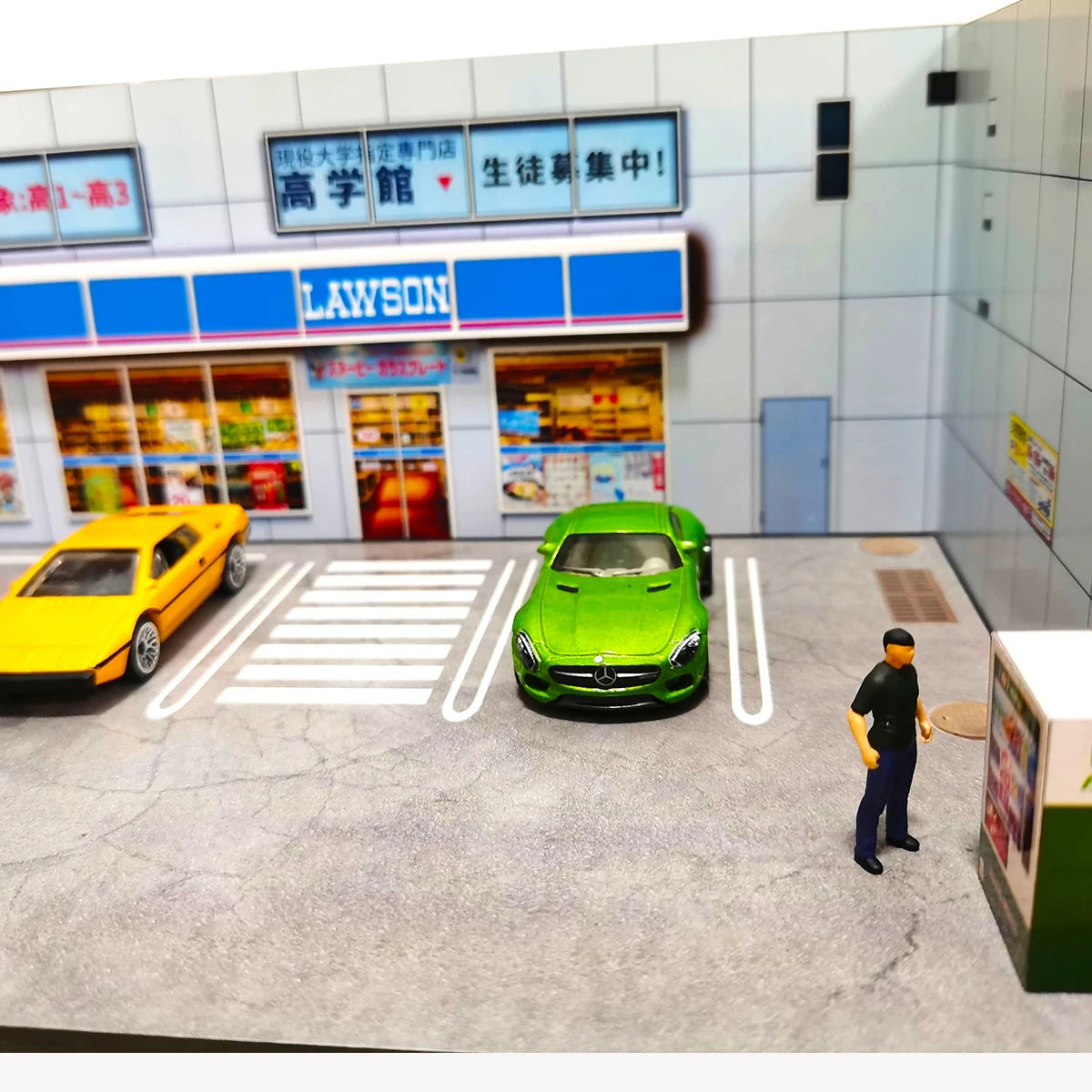 Diorama 1:64 Model Car Parking Lot Garage Display Vehicle Station Gifs