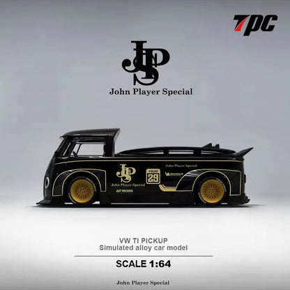 TPC 1:64 RWB T1 Pickup Black Gold JPS Diecast Model Car