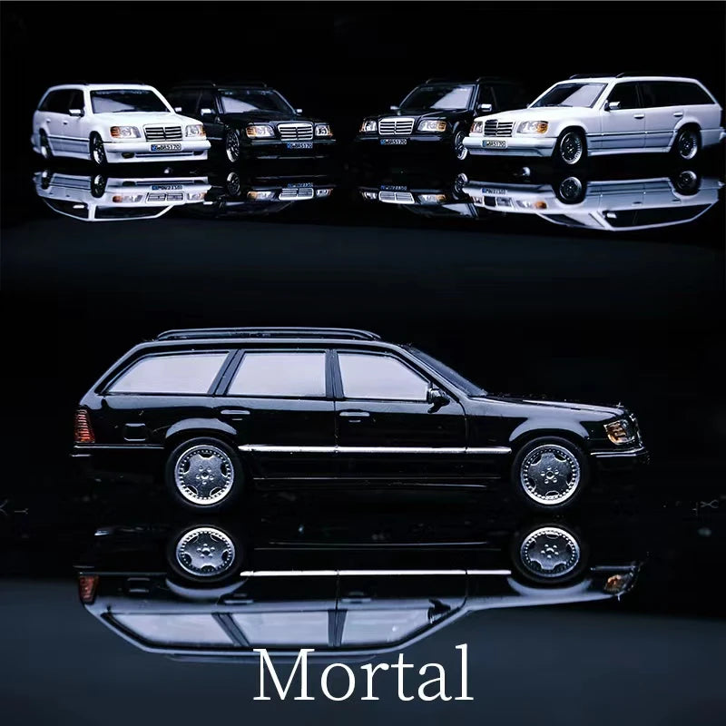 Mortal 1:64 S124 Silver /Blue/Black/White with silver wheels limited599 Diecast Model Car