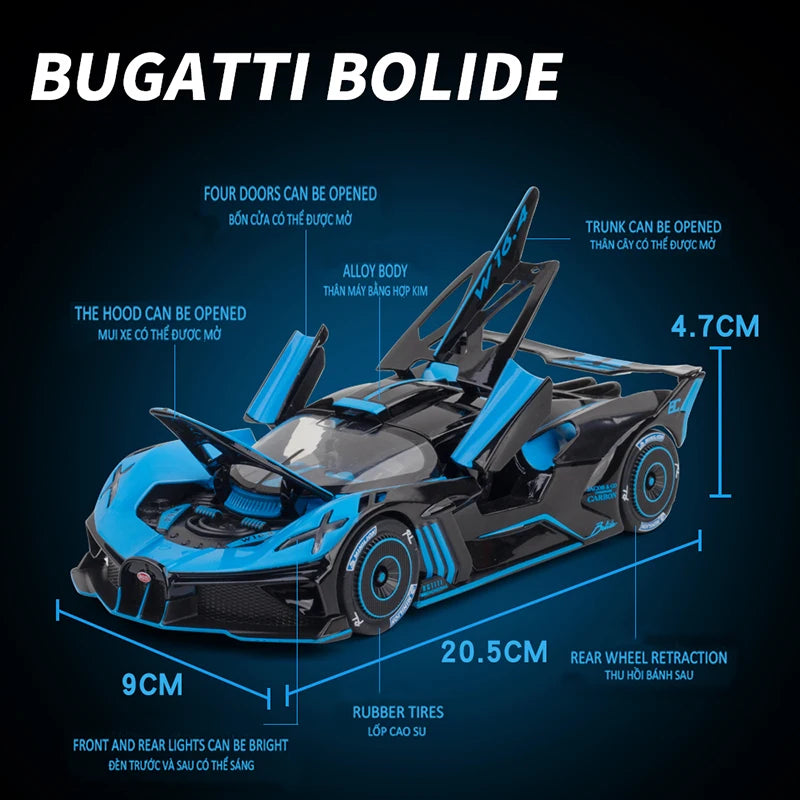 1:24 Bugatti Bolide Diecast Model