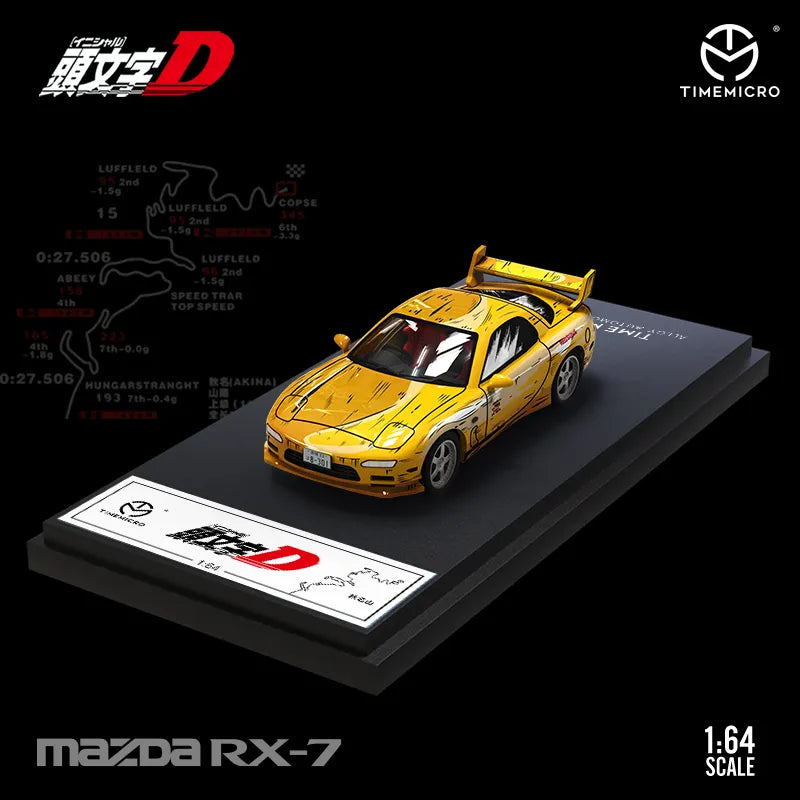 TIMEMICRO 1:64 Initial D cartoon painting AE86 & Mazda RX-7