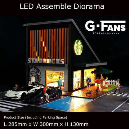 G-FANS Diorama 1:64 USB LED Lighting Starbucks
