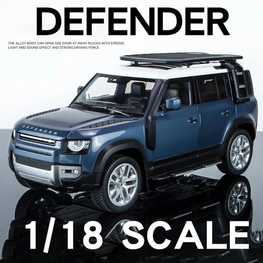 Large 1/18 Land Rover Defender Range Rover SUV Off-Road Diecast Model