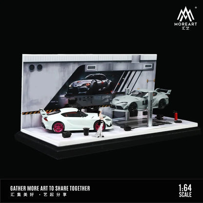 Moreart 1:64 Niss/Toyo  Car Repair Workshop Diorama