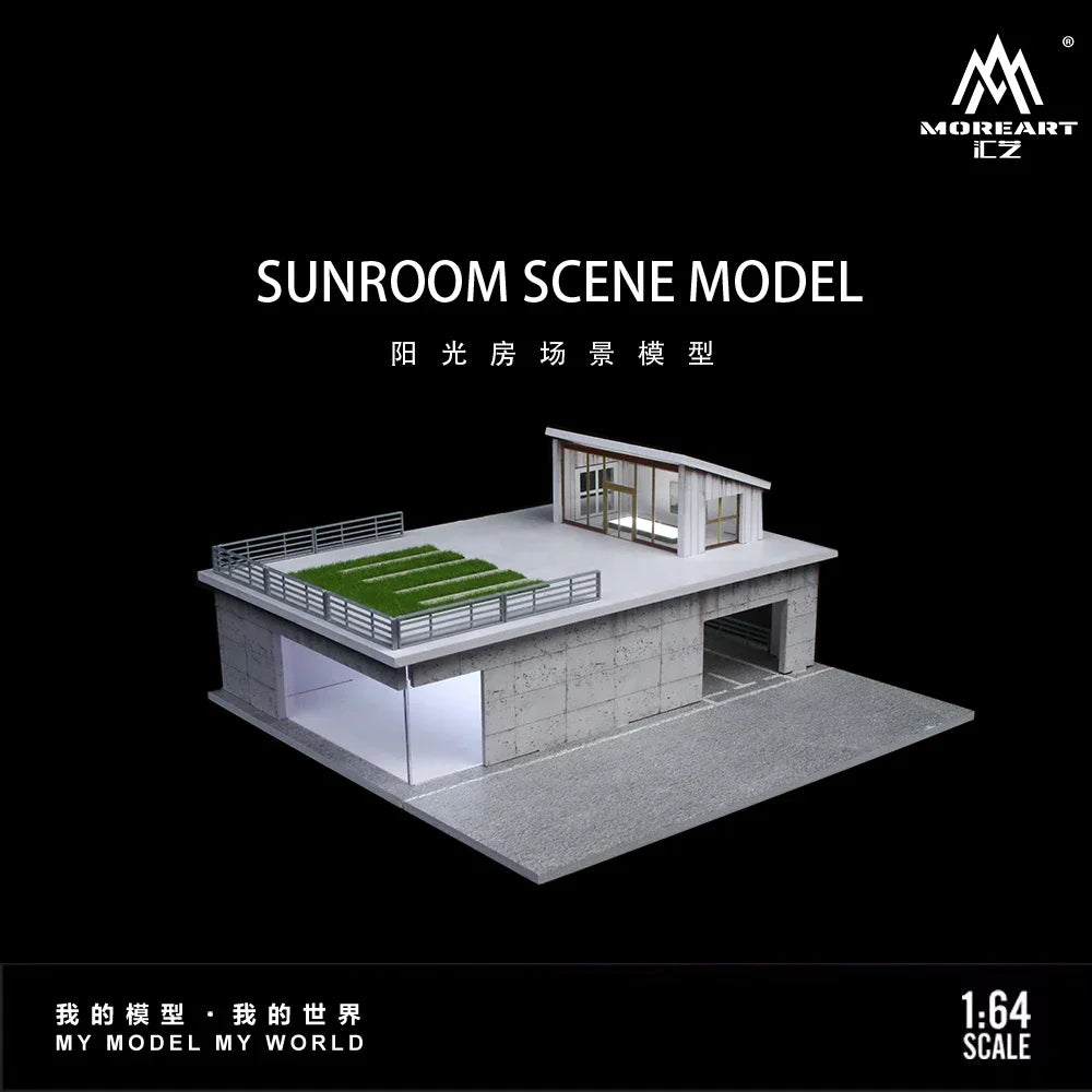 More Art 1:64 Sunlight Room Diorama, Light Version Diorama for Display&Collection&Gift