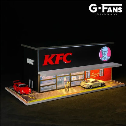 G-FANS 1:64 Diorama with LED Light  w/Parking Lots