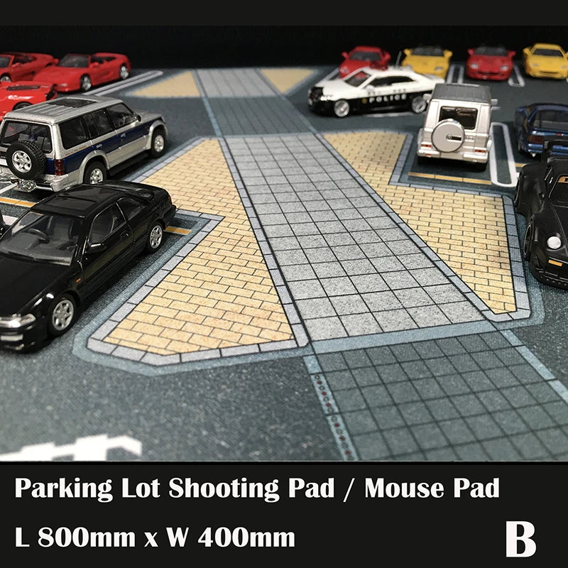 Table Mat 1:64 Model Car Parking Lot Station Large Garage Vehicle Display Collection Diorama