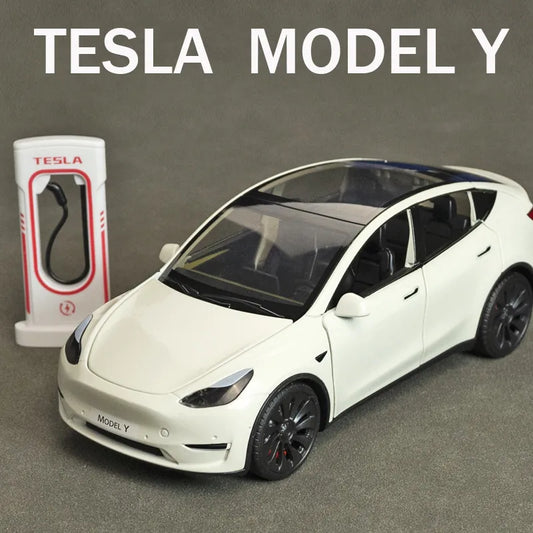 1:24 Tesla Model Y Model 3 Tesla Model S Alloy Diecast Model