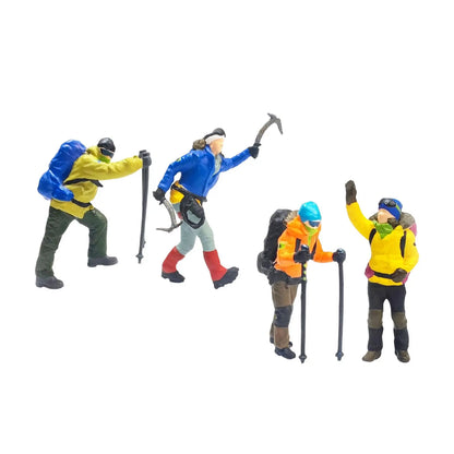 1/4 Pieces 1:87 Scale/1:64 Scale Miniature Model Climbing Figures Scene