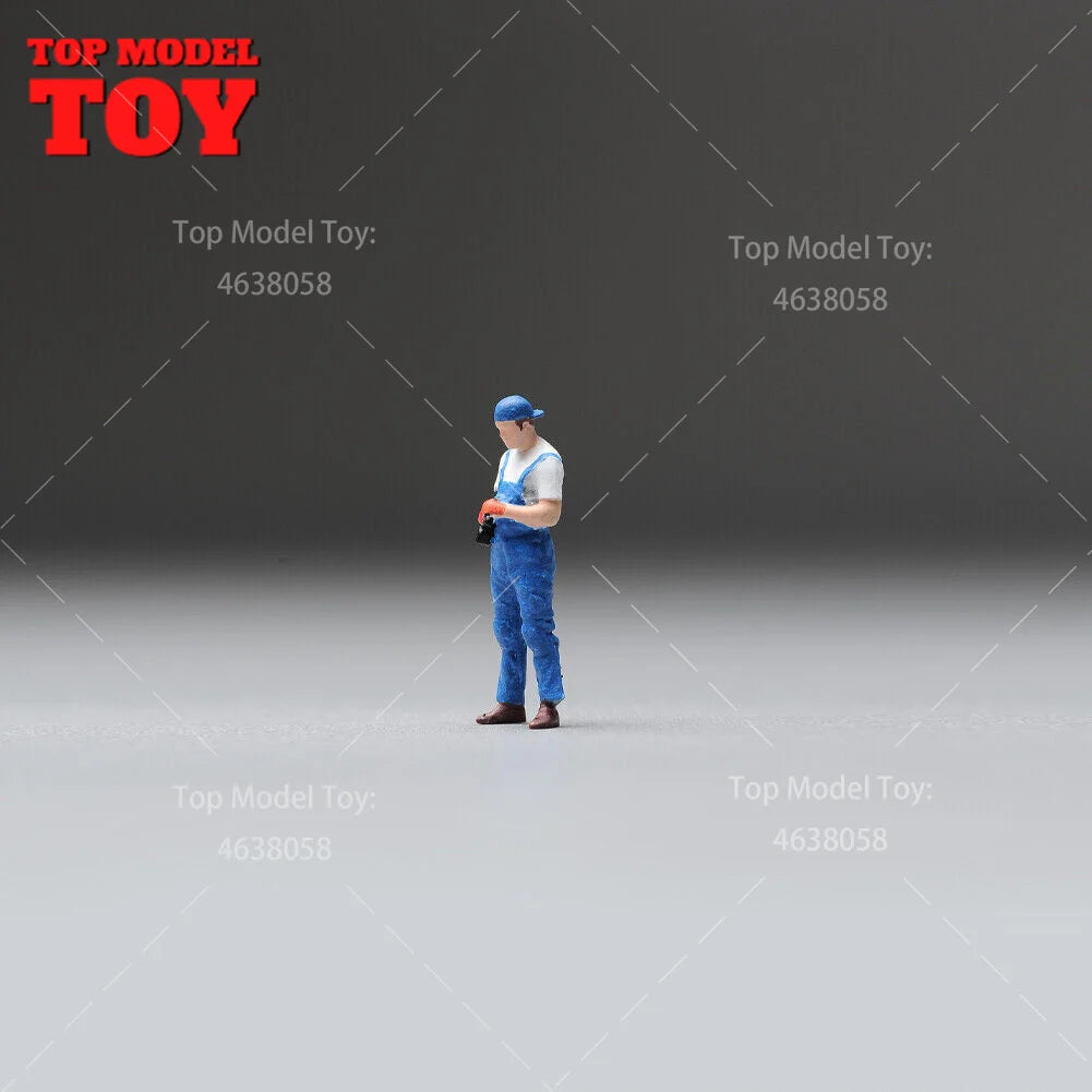 Painted Miniatures 1/64 1/43 1/87 Motor Mechanic Carry Tire Male Figures