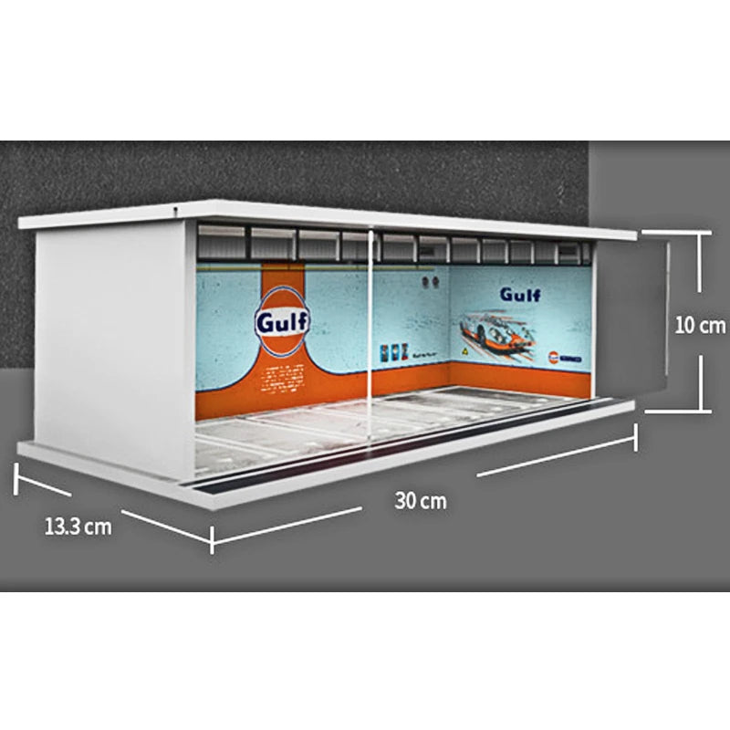 MoreArt 1:64 Gulf / HKS /Michelin /Advan Parking Garage Light Edition Diorama